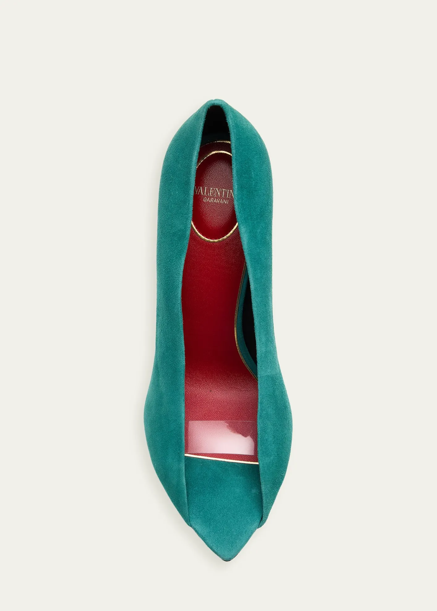 Valentino Garavani105mm Open Toe Revele Suede Pumps