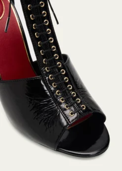 Valentino Garavani105mm Patent Leather Bustier T-Strap Sandals