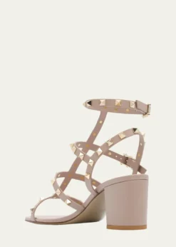 Valentino Garavani60mm Rockstud Leather City Sandals
