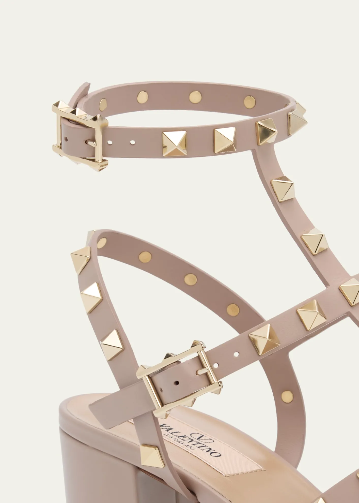Valentino Garavani60mm Rockstud Leather City Sandals