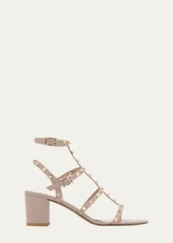 Valentino Garavani60mm Rockstud Leather City Sandals