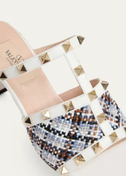 Valentino Garavani60mm Rockstud Leather Block-Heel Mules