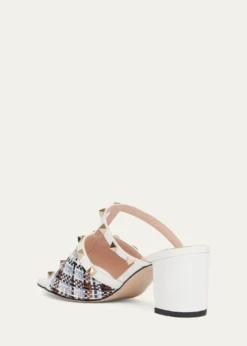 Valentino Garavani60mm Rockstud Leather Block-Heel Mules