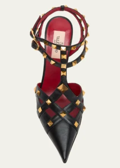 Valentino Garavani100mm Studdy Leather Pointed-Toe Pumps