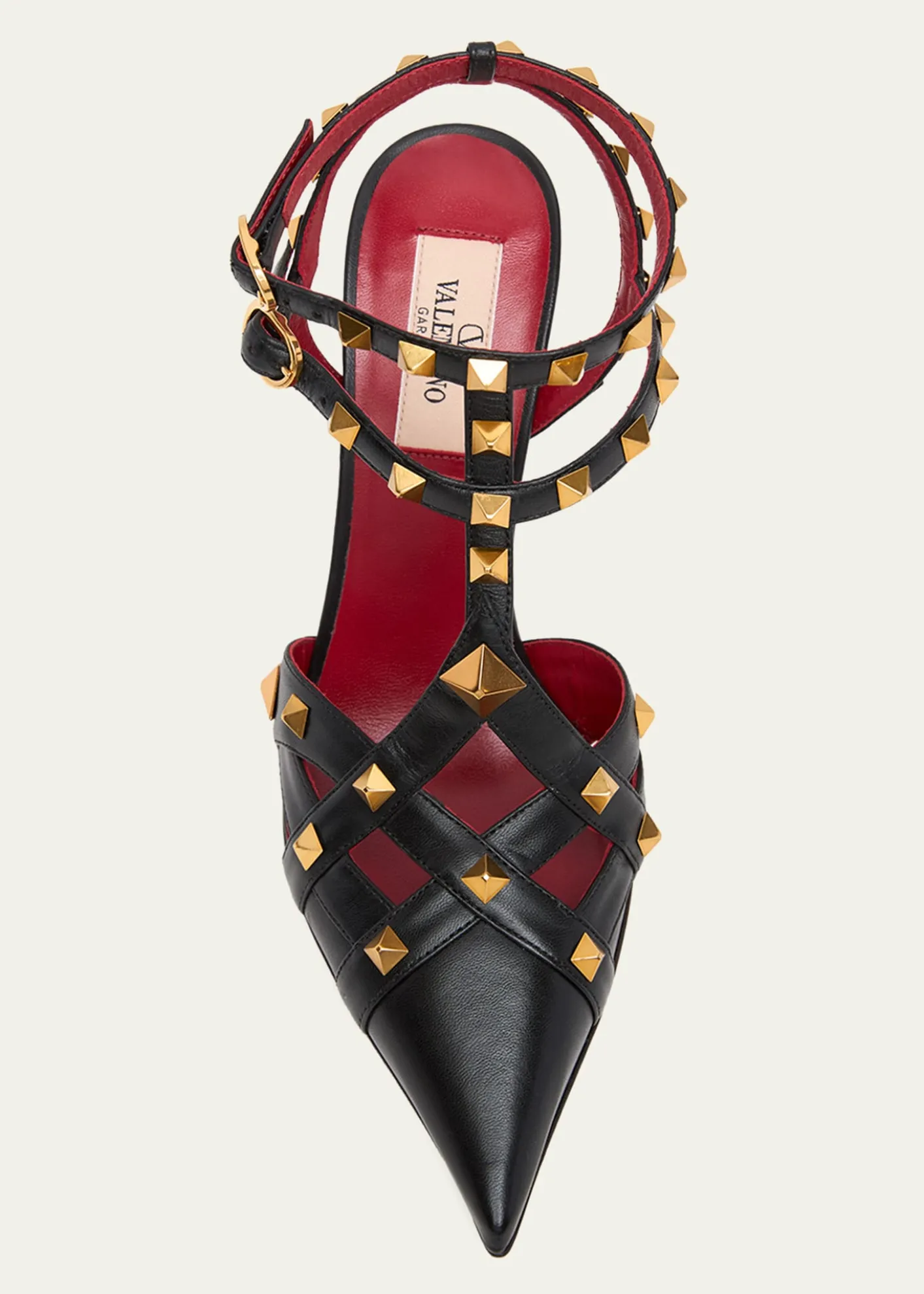 Valentino Garavani100mm Studdy Leather Pointed-Toe Pumps