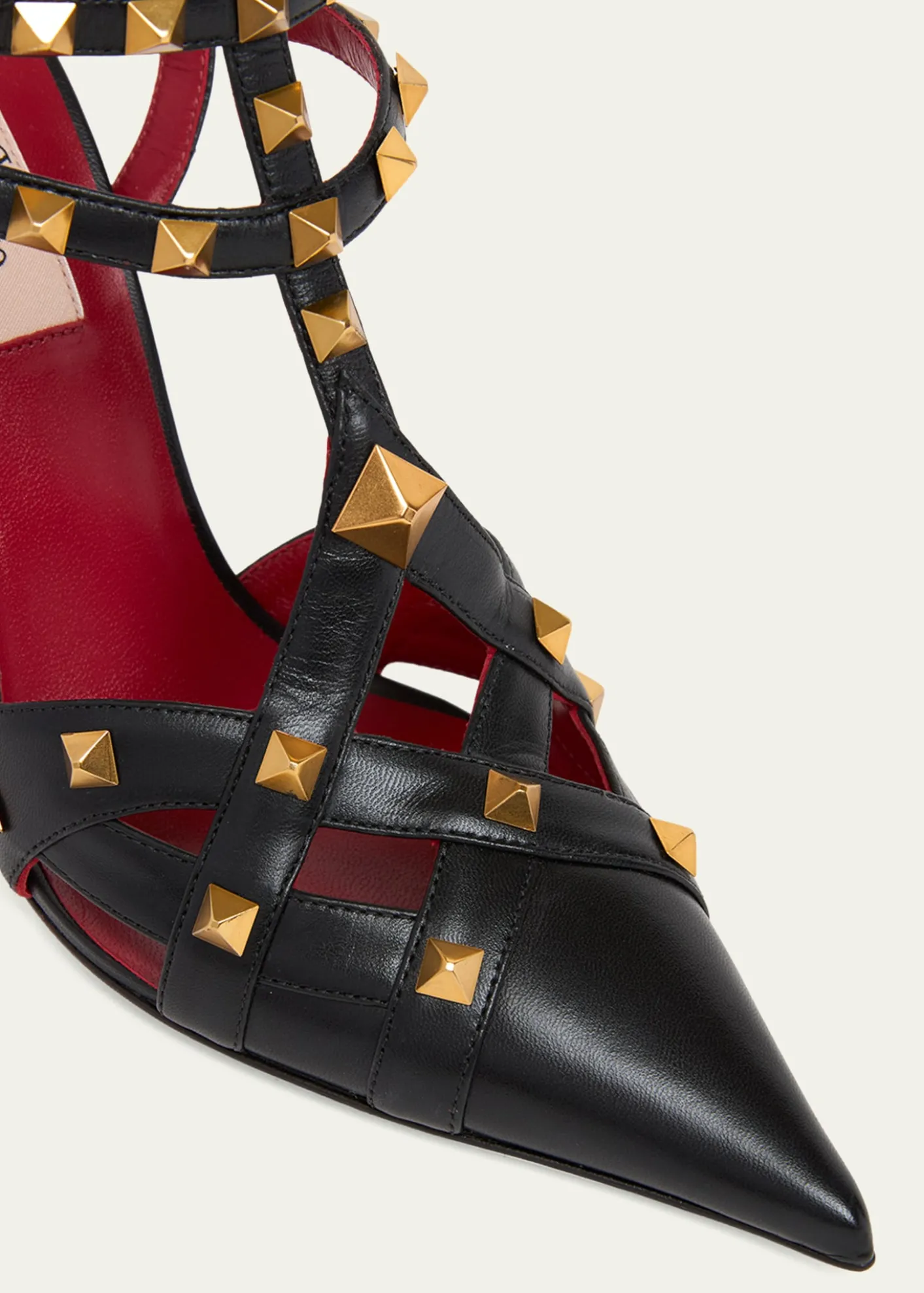 Valentino Garavani100mm Studdy Leather Pointed-Toe Pumps