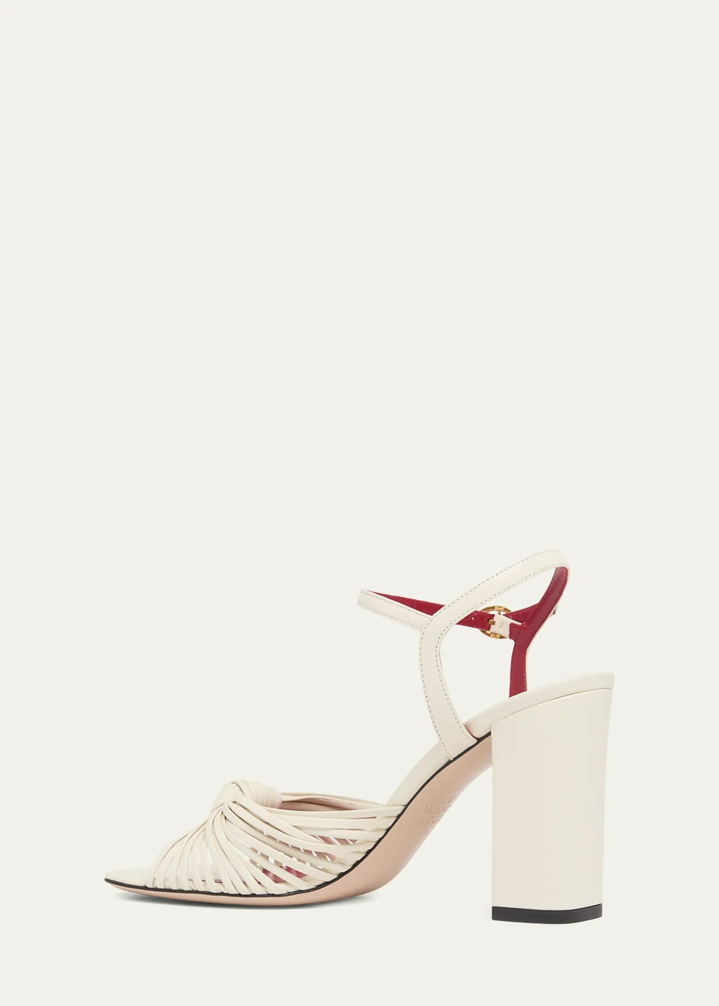 Valentino Garavani90mm VLogo Anne Leather Block-Heel Sandals