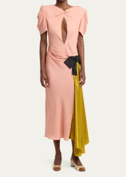 Valentino Garavani60mm VLogo Raffia and Leather Slingback Pumps
