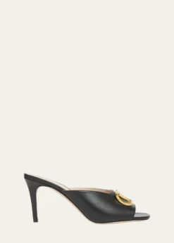 Valentino Garavani80mm VLogo Signature Leather Mule Pumps