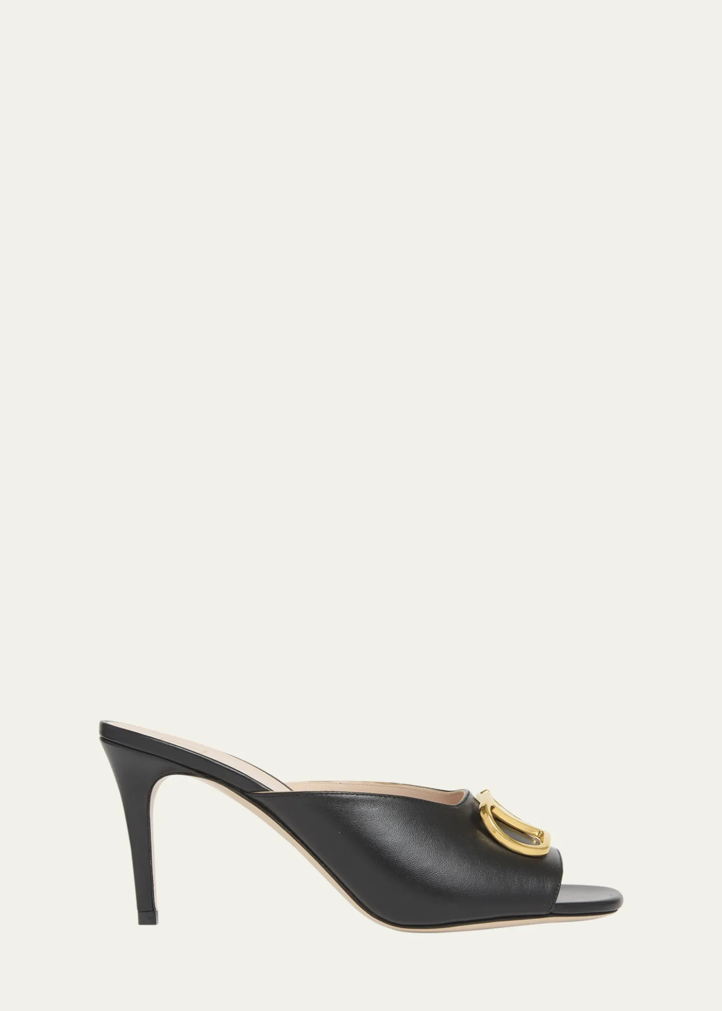 Valentino Garavani80mm VLogo Signature Leather Mule Pumps