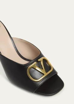 Valentino Garavani80mm VLogo Signature Leather Mule Pumps