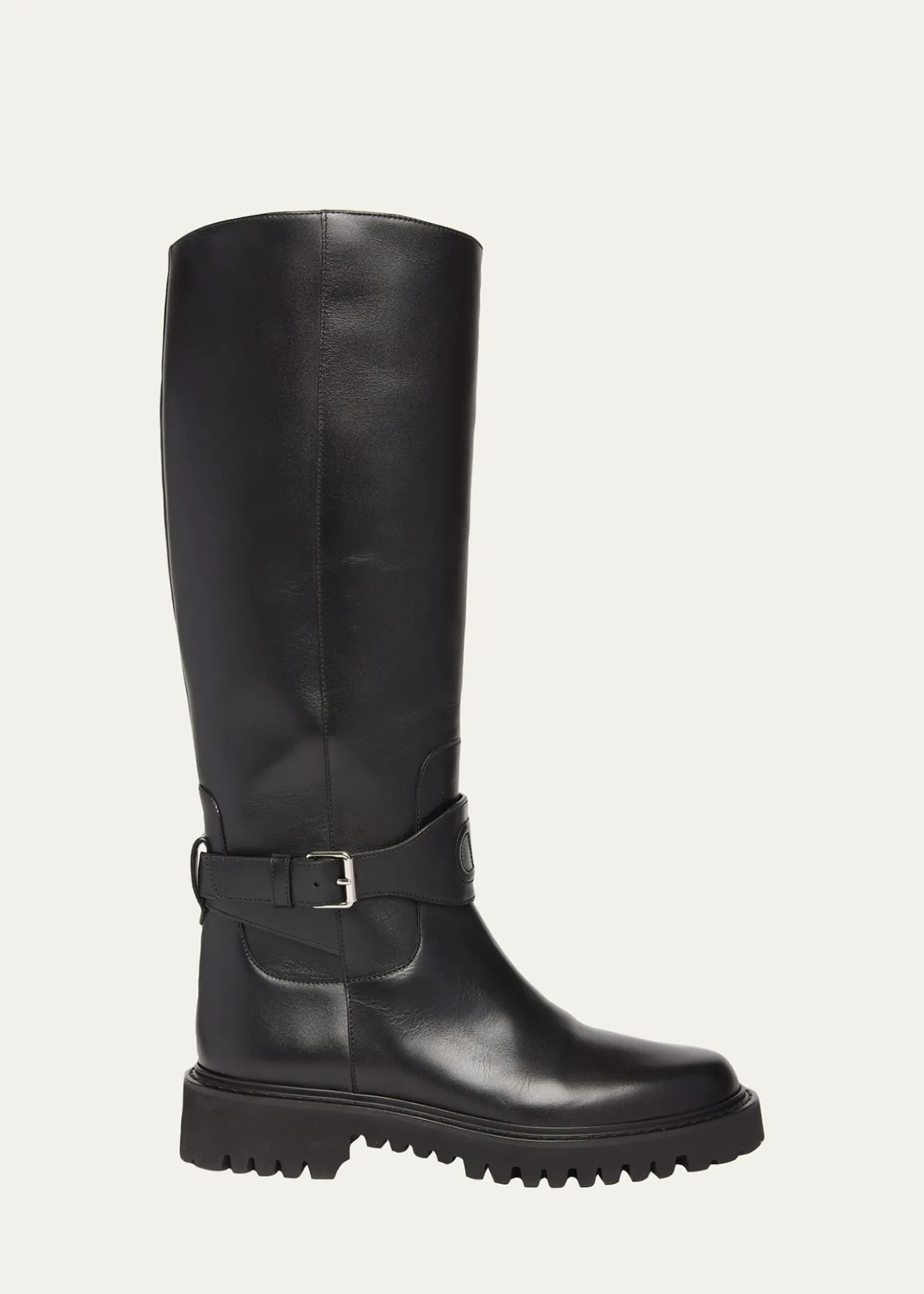 Valentino Garavani40mm VLogo Signature Leather Riding Boots