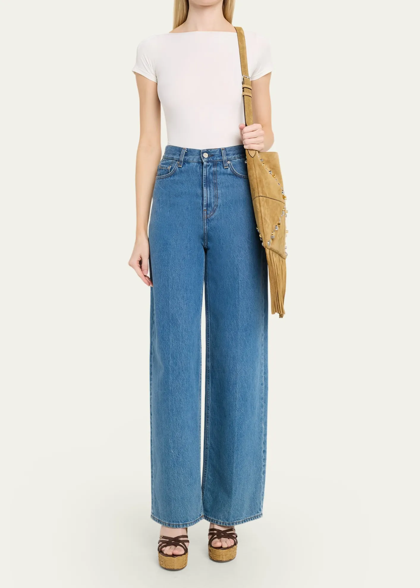Valentino GaravaniNellcote Medium Studded Suede Crossbody Bag