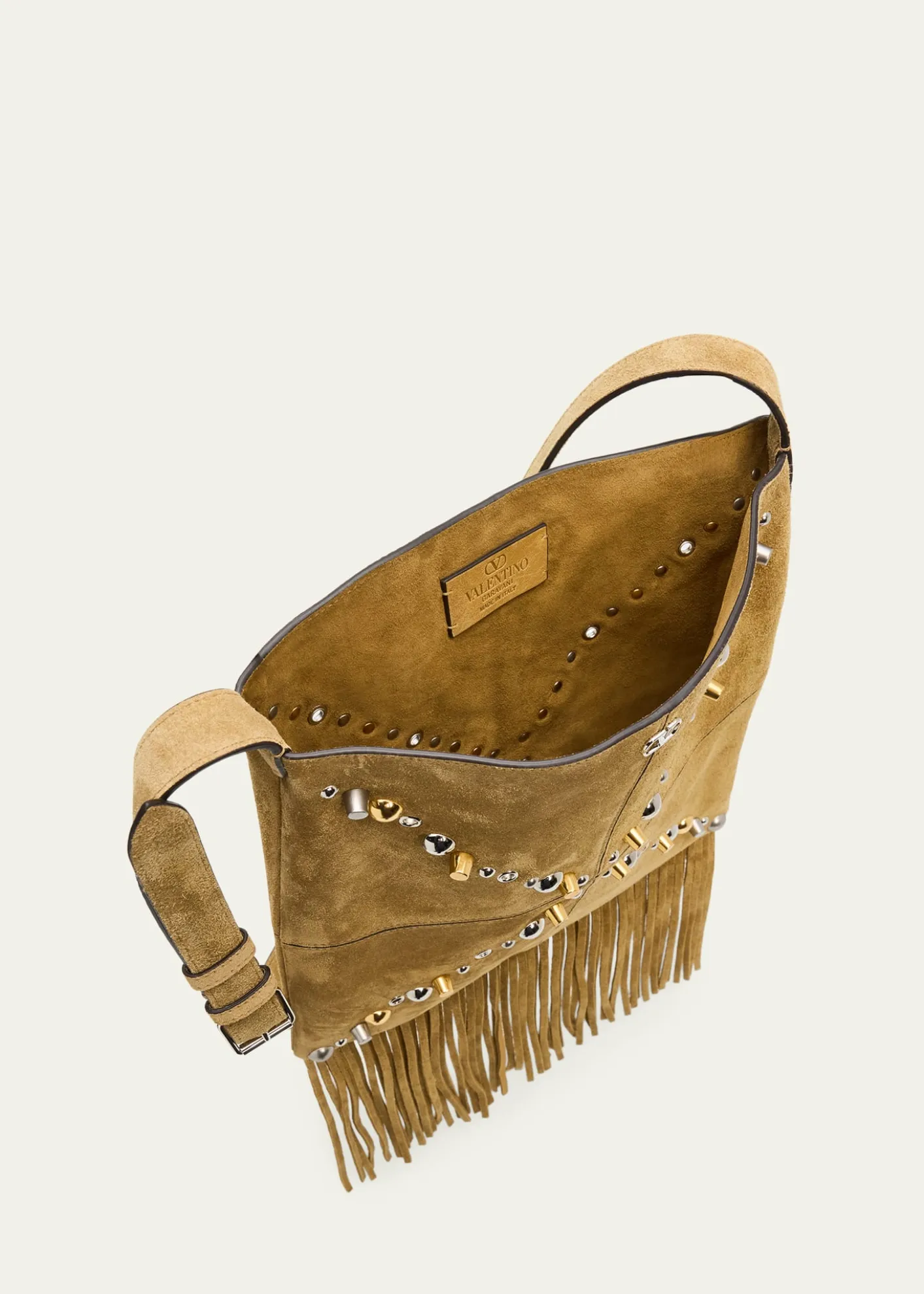 Valentino GaravaniNellcote Medium Studded Suede Crossbody Bag