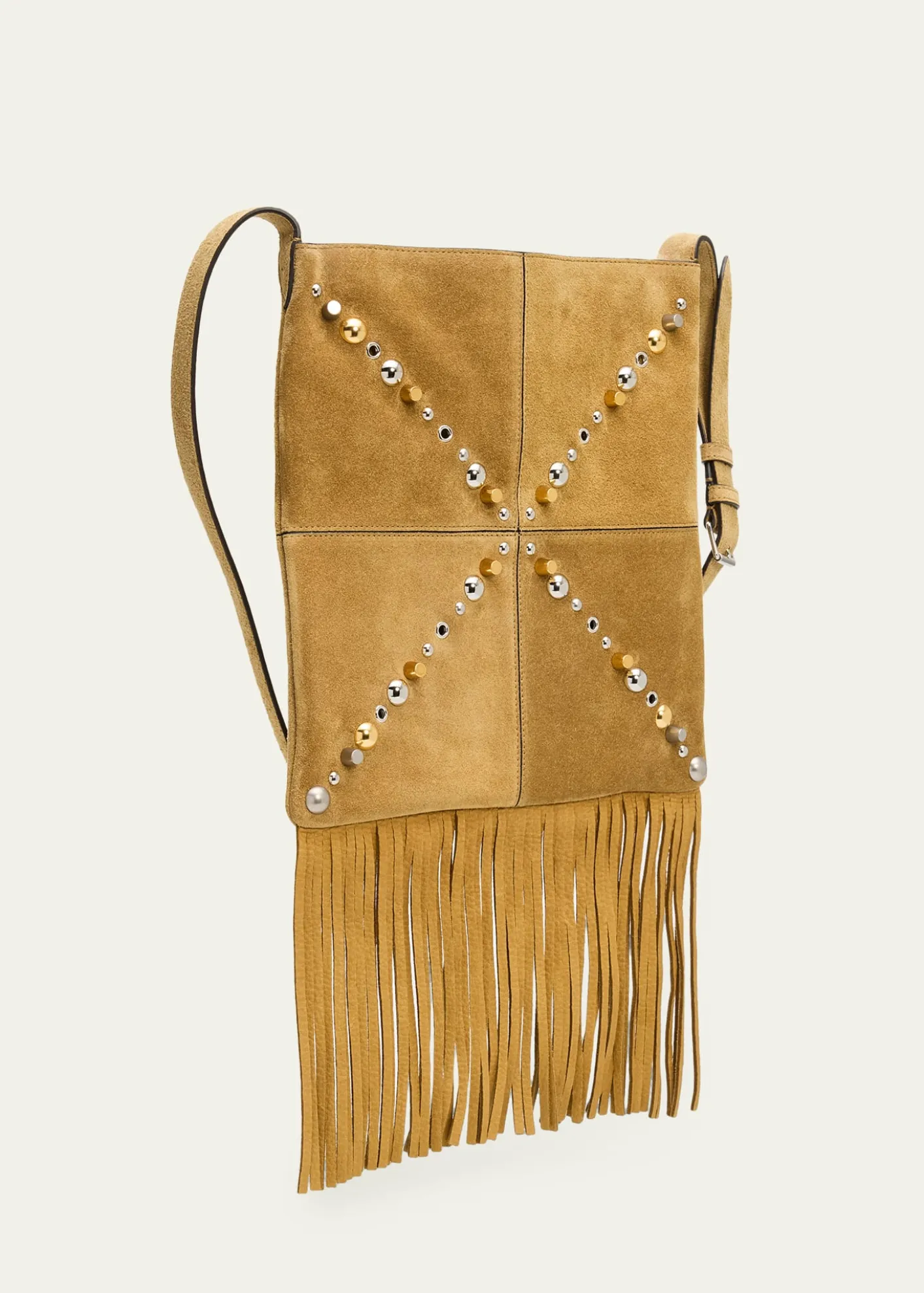Valentino GaravaniNellcote Medium Studded Suede Crossbody Bag