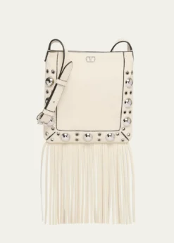 Valentino GaravaniNellcote Small Fringe Studded Leather Crossbody Bag