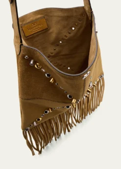 Valentino GaravaniNellcote Fringe Stud Suede Crossbody Bag