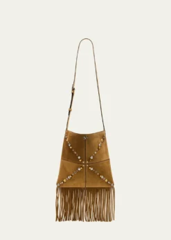 Valentino GaravaniNellcote Fringe Stud Suede Crossbody Bag