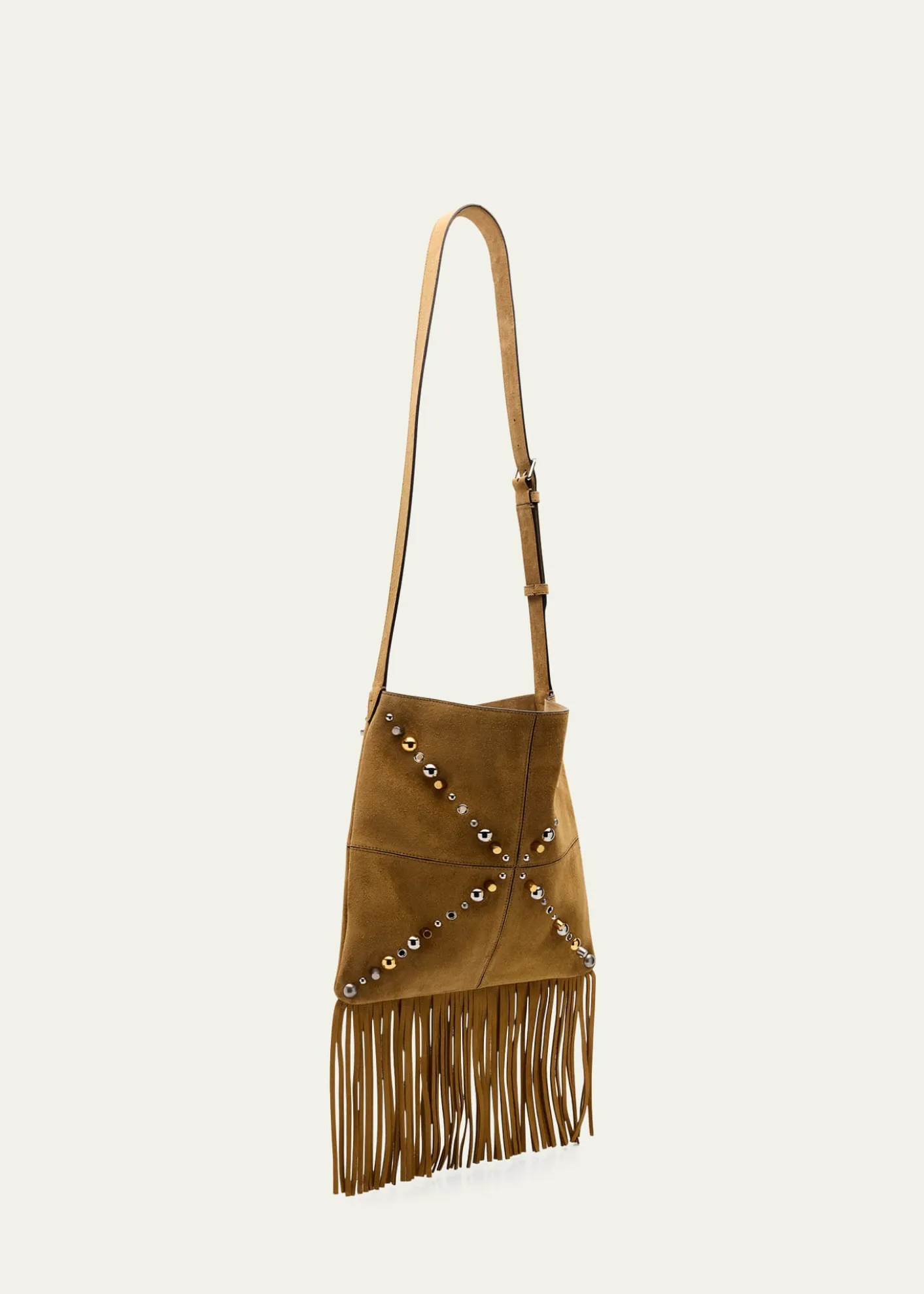 Valentino GaravaniNellcote Fringe Stud Suede Crossbody Bag