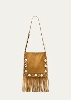 Valentino GaravaniNellcote Studded Fringe Suede Crossbody Bag