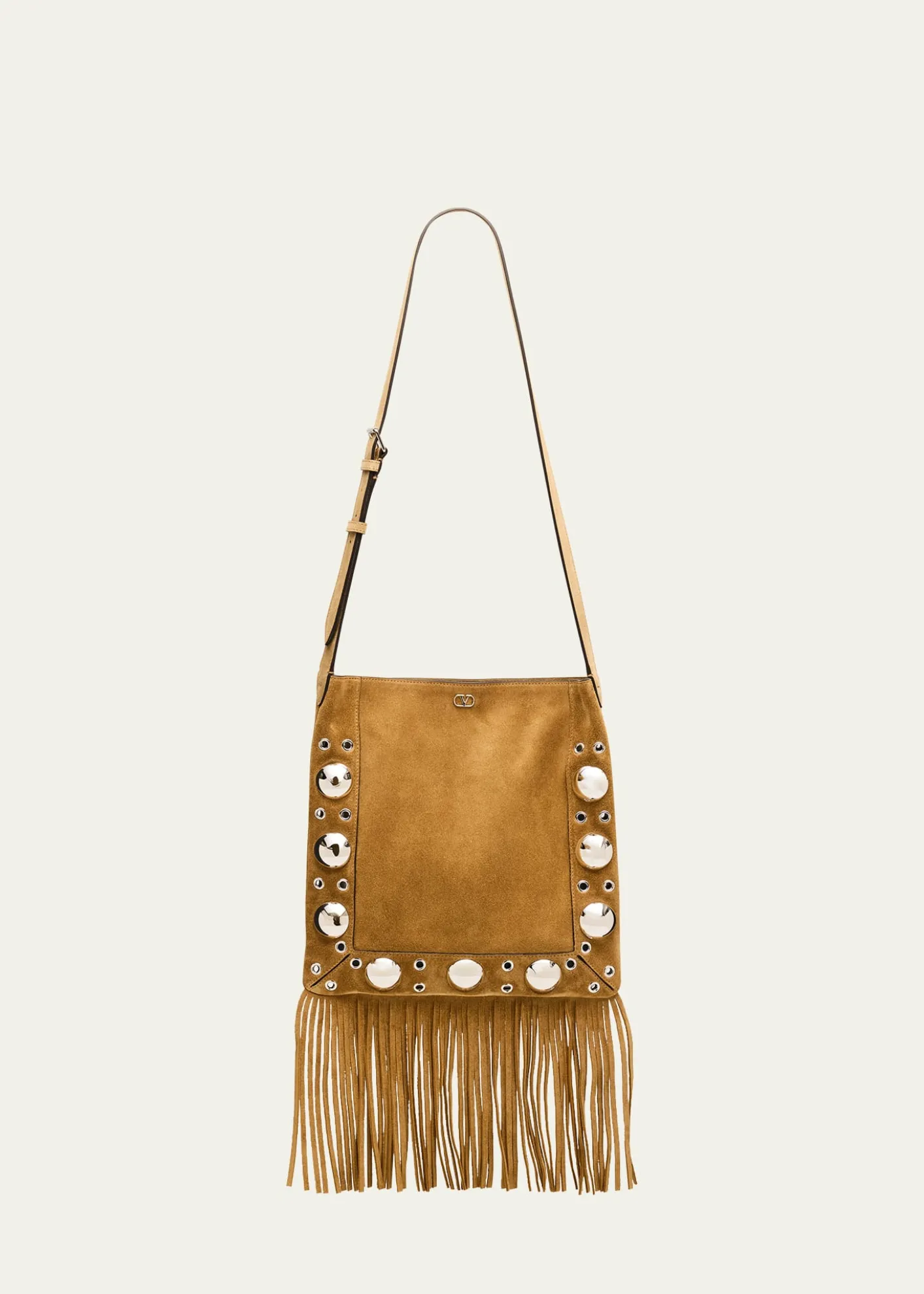 Valentino GaravaniNellcote Studded Fringe Suede Crossbody Bag