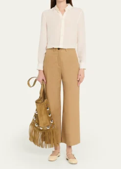 Valentino GaravaniNellcote Studded Fringe Suede Crossbody Bag