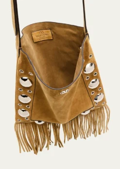 Valentino GaravaniNellcote Studded Fringe Suede Crossbody Bag