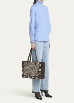 Valentino GaravaniNellcote Mirrored Suede Tote Bag