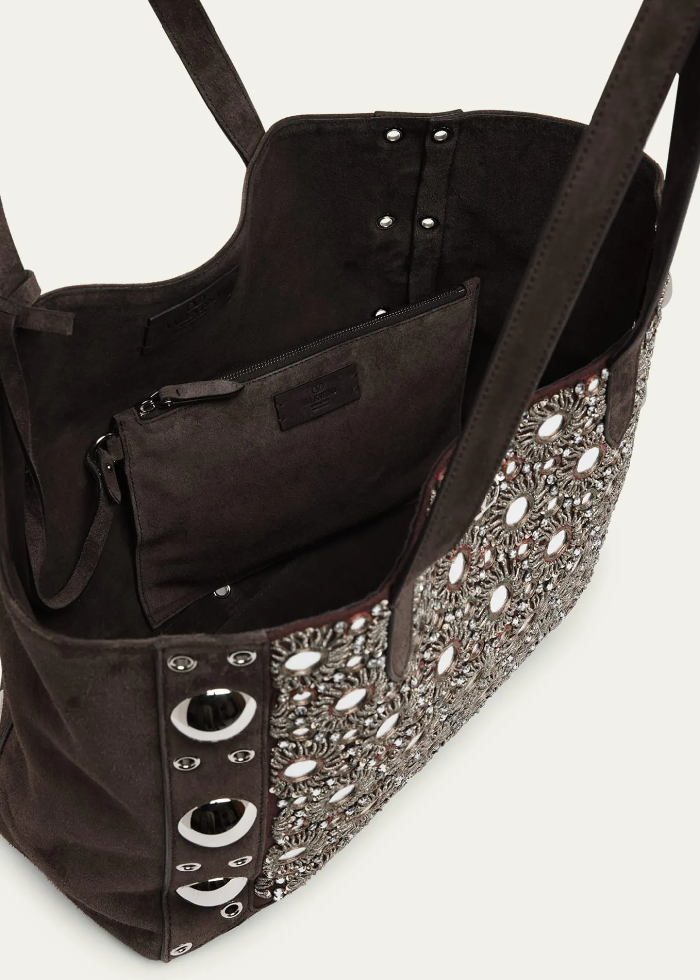 Valentino GaravaniNellcote Mirrored Suede Tote Bag