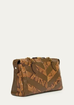 Valentino GaravaniPanthea Medium Patchwork Chevron Shoulder Bag