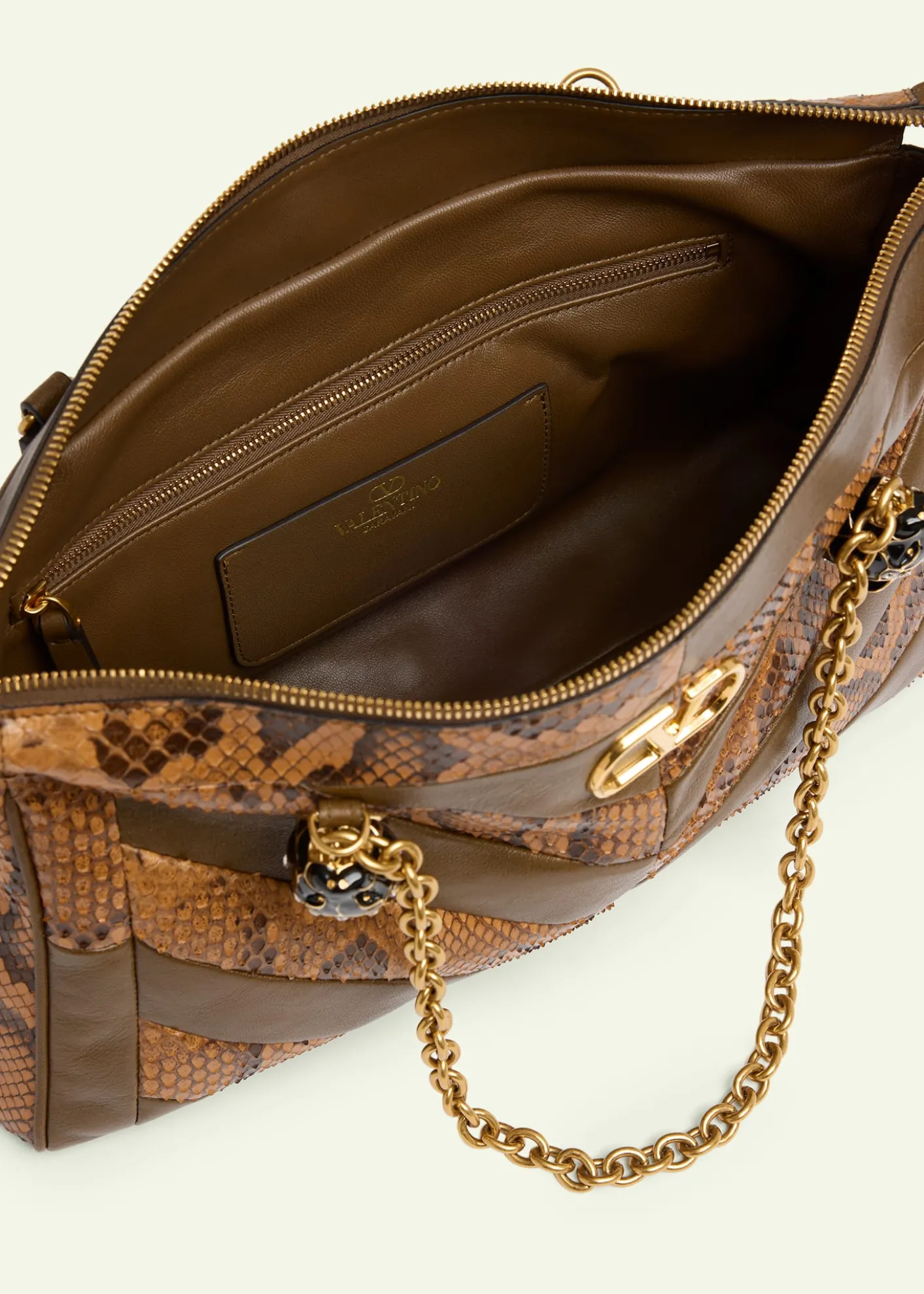 Valentino GaravaniPanthea Medium Patchwork Chevron Shoulder Bag