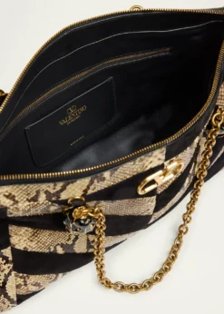 Valentino GaravaniPanthea Medium Patchwork Chevron Shoulder Bag