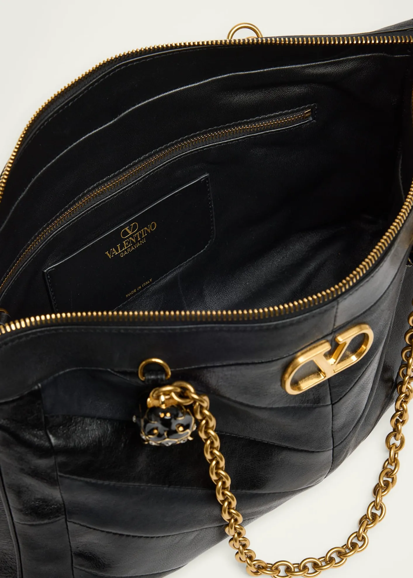 Valentino GaravaniPanthea Medium Patchwork Chevron Shoulder Bag