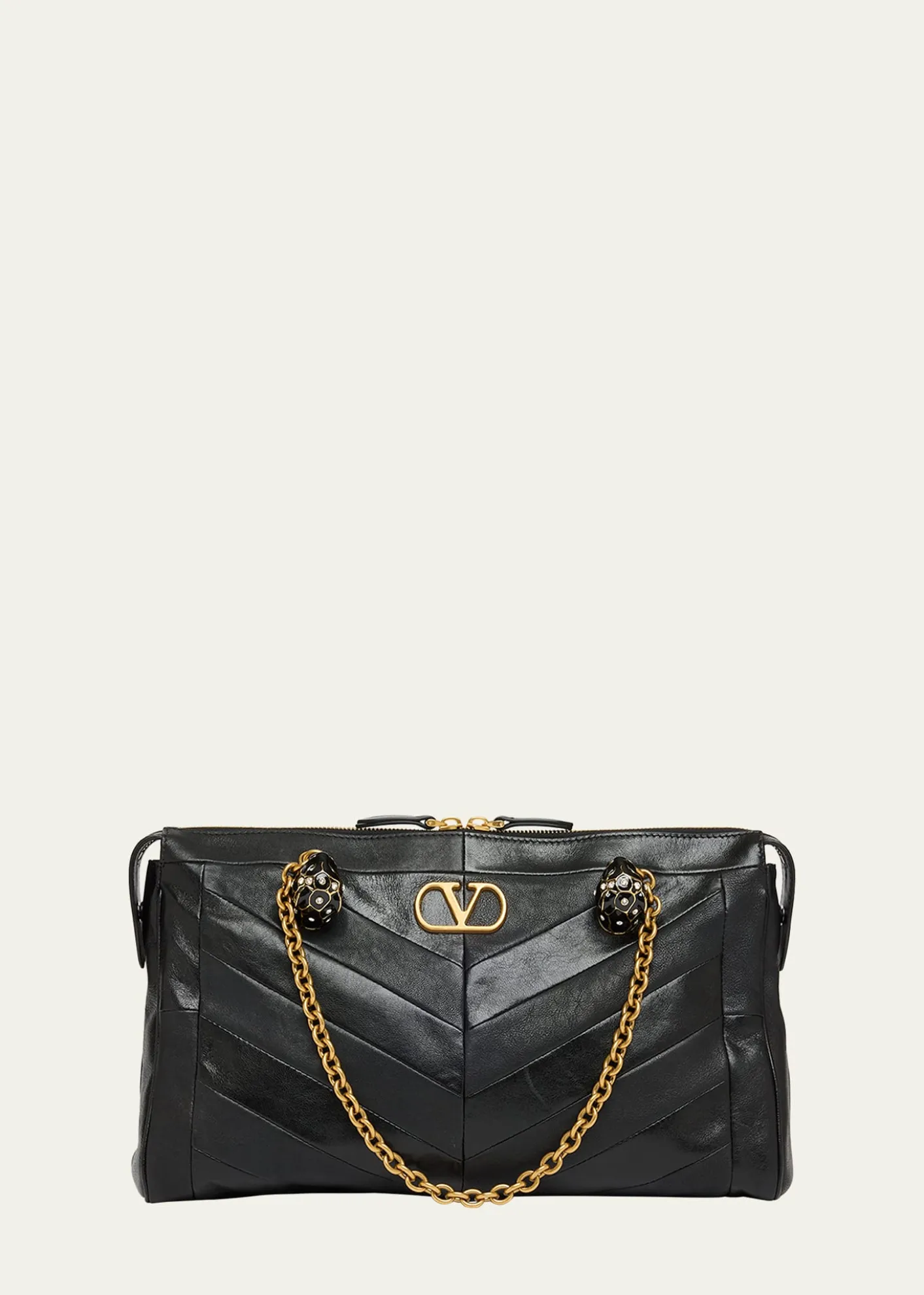 Valentino GaravaniPanthea Medium Patchwork Chevron Shoulder Bag