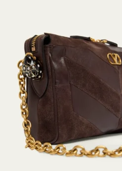 Valentino GaravaniPanthea Small Patchwork Chevron Shoulder Bag