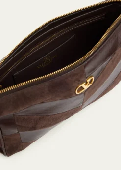Valentino GaravaniPanthea Small Patchwork Chevron Shoulder Bag