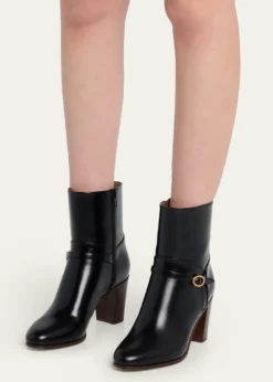 Valentino GaravaniPattie Leather Buckle Ankle Boots