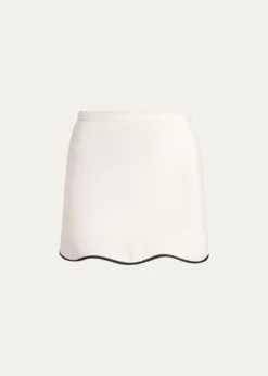Valentino GaravaniPiped Wave Hem Miniskirt