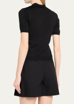 Valentino GaravaniPolka Dot Bow Wool Knit Sweater
