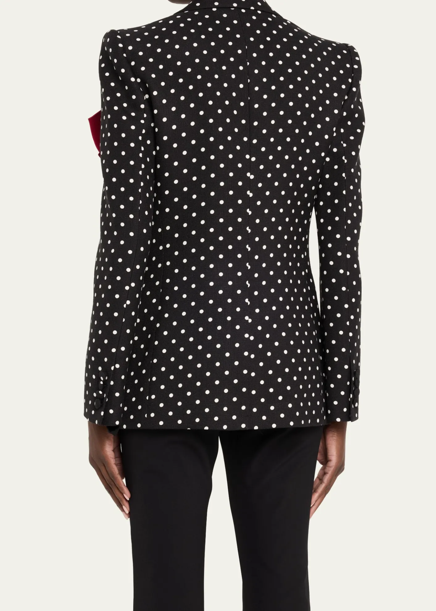 Valentino GaravaniPolka Dot Blazer With Bow