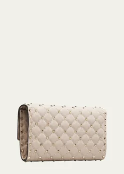 Valentino GaravaniQuilted Rockstud Spike Chain Shoulder Bag