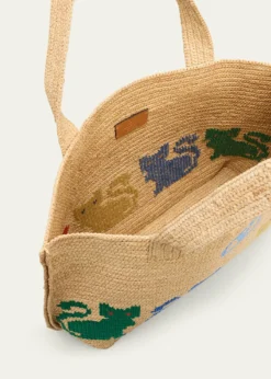 Valentino GaravaniRaffiachat Large Embroidered Tote Bag