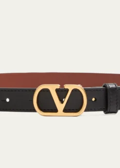 Valentino GaravaniReversible VLogo Signature Leather Belt