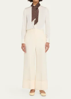 Valentino GaravaniReversible Silk Twill Skinny Scarf