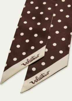 Valentino GaravaniReversible Silk Twill Skinny Scarf