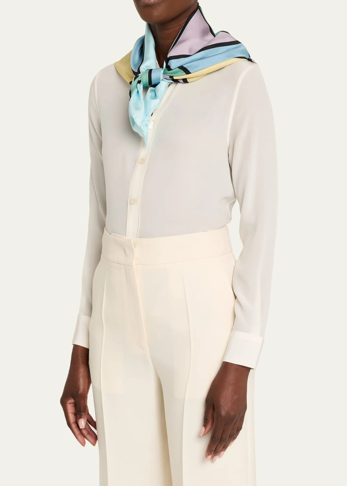 Valentino GaravaniRhombelle Printed Silk Scarf