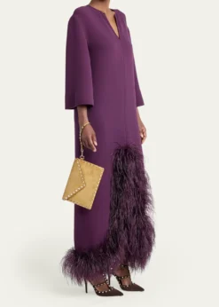 Valentino GaravaniRockstud Suede Wristlet Pouch Bag