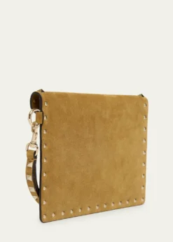 Valentino GaravaniRockstud Suede Wristlet Pouch Bag