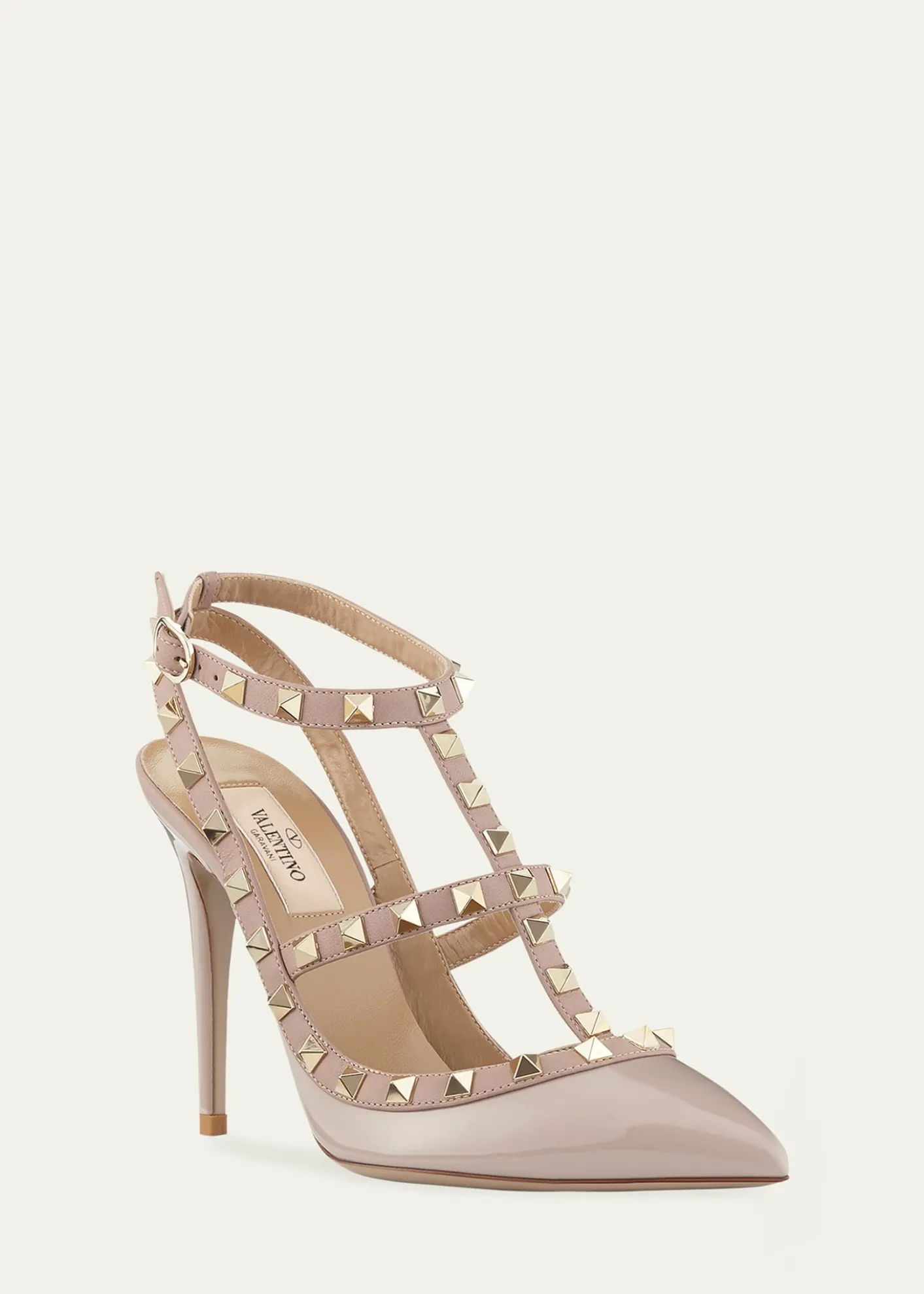 Valentino GaravaniRockstud 100mm Slingback High-Heel Pumps