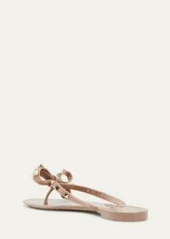 Valentino GaravaniRockstud PVC Flat Thong Sandals